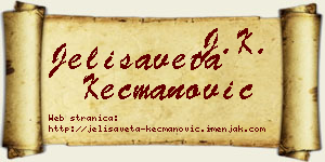 Jelisaveta Kecmanović vizit kartica